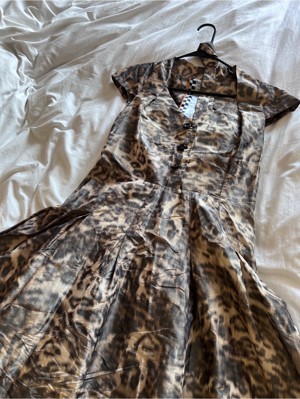 L.A.M.B. 2008 spring collection cheetah print dress Y2K vintage - Picture 7 of 14